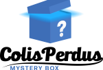 Colis Perdus: boîte bleue mystérieuse avec point d'interrogation